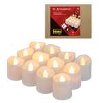 LED Teelichter 12er Box Ø4x4cm - 6 Stunden Timer,