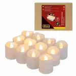 LED Teelichter 12er Box Ø4x4cm - 6 Stunden Timer,