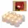 LED Teelichter 12er Box Ø4x4cm - 6 Stunden Timer,