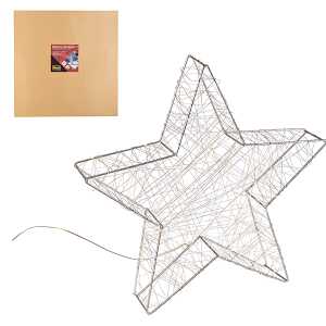 Dekostern Metall 120 LED Idena 38x36x6cm 6h Timer Weihnachtsdekostern