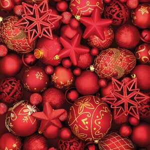 Servietten 20er 33x33cm Bolas Rojas de Navidad - ti-flair