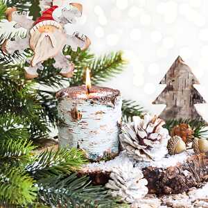 Servietten 20er 33x33cm Bougie Naturelle - ti-flair