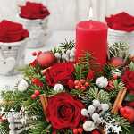 Servietten 20er 33x33cm Candela Rossa di Natale - ti-flair