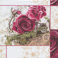 Serviette 25x25cm 20 St.Frozen Roses