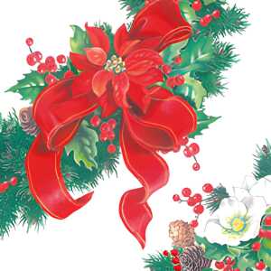 Serviette 25x25cm 20 St.Christmas Wreath