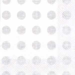 Servietten 33x33cm 20St. Melissa silver/pearlwhite