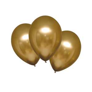 Luftballon Satin Luxe 6ST gold metallic 9907177