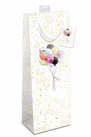 Flaschentasche Ballons 12x39x10cm - Happy Birthday...