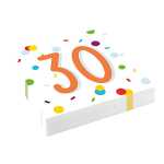 Motivserviette 33x33 Geburtstag Zahl 30 CONFETTI BIRTHDAY...
