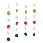 Deko Hänger 130cm 4er Konfetti Party - aus Papier,...