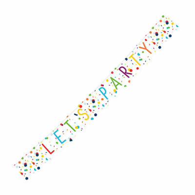 Wimpelkette 185x19cm Konfetti Lets Party - aus Papier, Amscan