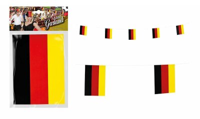 Girlande Deutschland 6 m mit Flaggen 15x20,5 cm