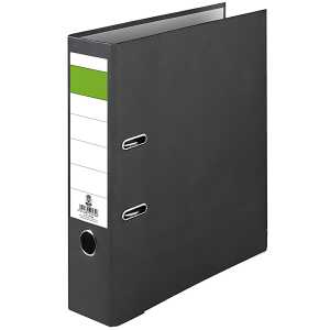 Ordner S80, Wolkenmarmor, Economy, grüner Balken schwarz