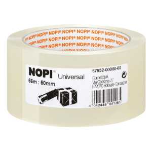 Nopi Verpackungsklebeband Universal, 50 mm x 66 m, transparent
