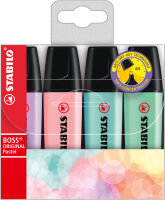 STABILO BOSS ORIGINAL Pastel 4er Etui rosiges Rouge...