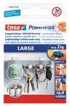 tesa Powerstrips Large - ablösbar, Tragfähigkeit 2 kg, weiß, 10 Stück