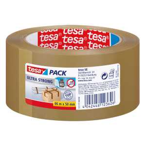 tesa® Packband tesapack® Ultra Strong 50 mm x 66 m (B x L) braun