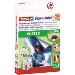 tesa Powerstrips Poster ablösbar, Tragfähigkeit 200 g, weiß, 20 Stück