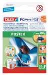 tesa Powerstrips Poster ablösbar, Tragfähigkeit 200 g, weiß, 20 Stück