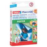 tesa Powerstrips Poster ablösbar, Tragfähigkeit 200 g, weiß, 20 Stück