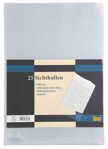 Idena Sichthülle A4 25 Stück, genarbt, 90µ