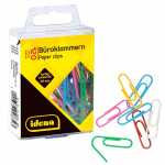 Idena Büroklammern 120St. kunststoffummantelt bunt