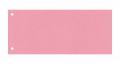 Trennstreifen RC rosa 100 Blatt, 240x105mm - Blauer Engel 8cm Lochung auf Schmalseite, 160g - RC Karton