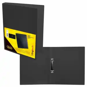 IDENA Ringbuch A4 2 Ringe PP Idena schwarz 35mm, transluzent