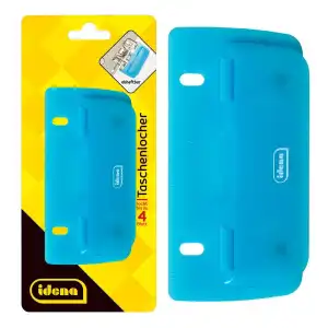Idena Taschenlocher, blau locht bis zu 4 Blatt