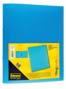 IDENA Ringbuch A4 2 Ringe PP Idena türkis 35mm, transluzent