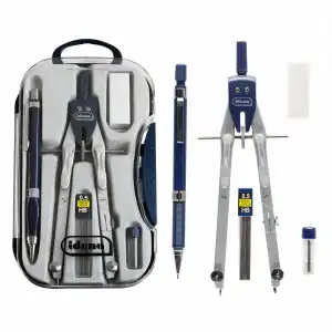 Zirkel-Set mit Bleistift Radierer Minen - 5-teilig