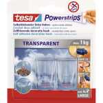 Powerstrips Deco-Haken XL - ablösbar, Tragfähigkeit 1 kg, transparent