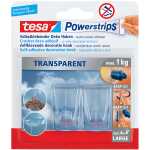 Powerstrips Deco-Haken XL - ablösbar, Tragfähigkeit 1 kg, transparent