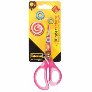Softschere 6" mit Donut-Motiv, rosa - 15cm Softgriff Tattoomotiv