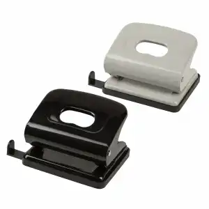 Idena Locher Metall sort. schwarz, grau, bis 16 Bl.