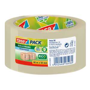tesa® Packband tesapack® Eco & Strong 50 mm x 66 m (B x L) transparent