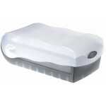 HAN Karteibox CROCO - A8 quer, für 500 Karten, grau-transluzent