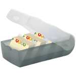 HAN Karteibox CROCO - A8 quer, für 500 Karten, grau-transluzent