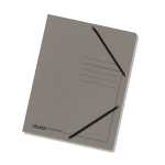 Einschlagmappe, Colorspan-Karton, mit Gummizug, DIN A4, grau