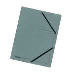 Einschlagmappe, Colorspan-Karton, mit Gummizug, DIN A4, grau
