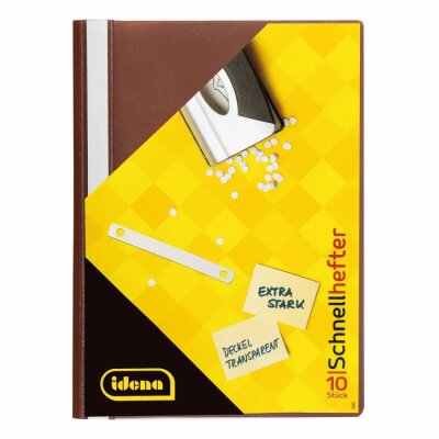 Idena Schnellhefter A4,PP braun extra stark