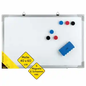 Idena Whiteboard Set 40x60cm,6 Magnete,Schwamm