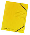 Falken Eckspanner Karton gelb mit Gummizug, für DIN A4