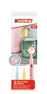 Edding Glanzlackmarker 751 1-2 mm 3er-Set pastell