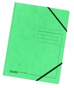Falken Falken Eckspanner Karton grün mit Gummizug, für DIN A4