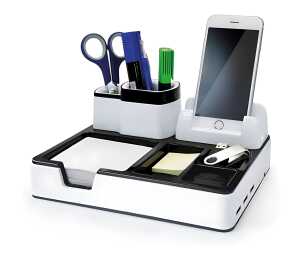 Desk Organizer 3 USB Lade-Anschlüsse