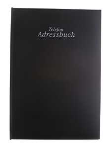 Adress-Telefonbuch A-Z schwarz STYLEX 46625 18x22cm ca. A5