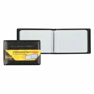 Idena Visitenkartenmappe für 40 Karten ca. 10x7cm