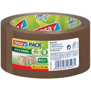 tesa® Packband tesapack® Eco & Strong 50 mm x 66 m (B x L) braun