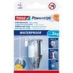 tesa Powerstrips Waterproof - ablösbar, Tragfähigkeit 2 kg, weiß